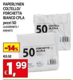 C+C maxigross Paperlynen coltello/ forchetta bianco cpla offerta