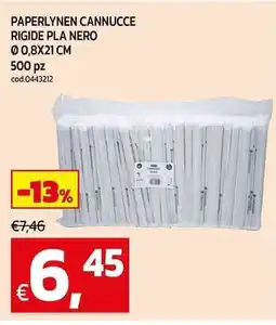 C+C maxigross Paperlynen cannucce rigide pla nero offerta
