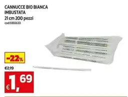 C+C maxigross Cannucce bio bianca imbustata offerta
