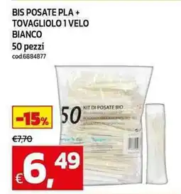 C+C maxigross Bis posate pla+ tovagliolo 1 velo bianco offerta