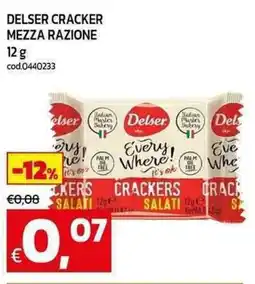 C+C maxigross Delser cracker mezza razione offerta