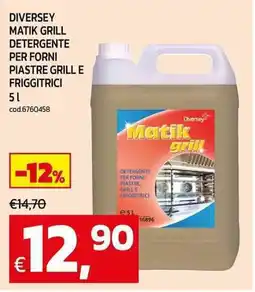 C+C maxigross Diversey matik grill detergente per forni piastre grill e friggitrici offerta