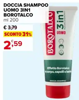 Iperal Doccia shampoo uomo 3in1 BOROTALCO offerta