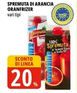 Tigros Spremuta di arancia ORANFRIZER offerta