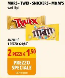 Tigros MARS - TWIX - SNICKERS - M&M'S offerta