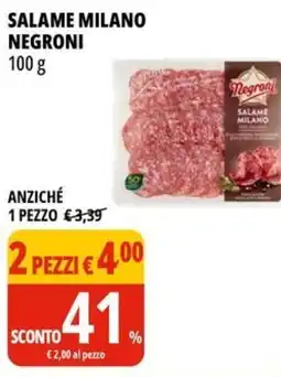 Tigros Salame milano NEGRONI offerta