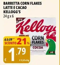 Tigros Barretta corn flakes latte e cacao KELLOGG'S offerta