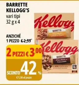 Tigros Barrette KELLOGG'S offerta