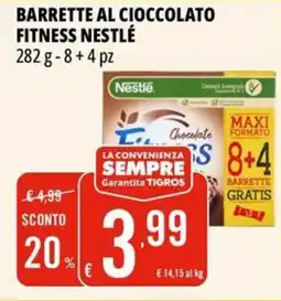 Tigros Barrette al cioccolato fitness NESTLÉ offerta
