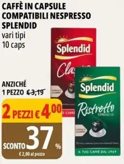 Tigros Caffè in capsule compatibili nespresso SPLENDID offerta