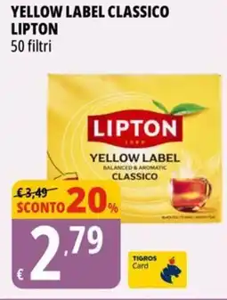 Tigros Yellow label classico LIPTON offerta