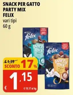 Tigros Snack per gatto party mix FELIX offerta