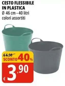 Tigros Cesto flessibile in plastica ø 46 cm offerta