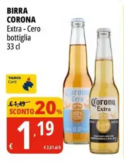 Tigros Birra CORONA offerta