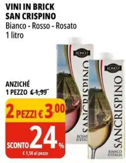 Tigros Vini in brick SAN CRISPINO offerta