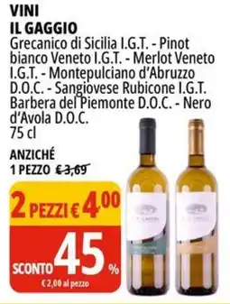 Tigros Vini IL GAGGIO offerta