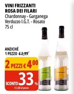 Tigros Vini frizzanti ROSA DEI FILARI offerta