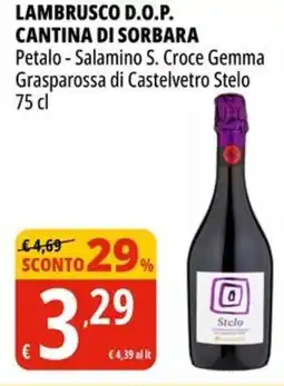 Tigros Lambrusco d.o.p. CANTINA DI SORBARA offerta