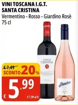 Tigros Vini toscana i.g.t. SANTA CRISTINA offerta