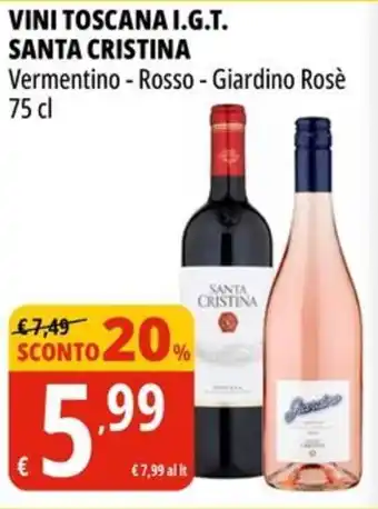 Tigros Vini toscana i.g.t. SANTA CRISTINA offerta