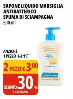 Tigros Sapone liquido marsiglia antibatterico SPUMA DI SCIAMPAGNA offerta