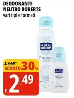 Tigros Deodorante NEUTRO ROBERTS offerta