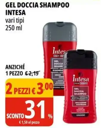 Tigros Gel doccia shampoo INTESA offerta