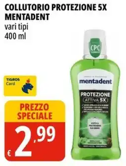 Tigros Collutorio protezione 5x MENTADENT offerta