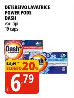 Tigros Detersivo lavatrice power pods DASH offerta