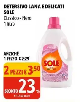 Tigros Detersivo lana e delicati SOLE offerta