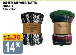 Tigros Coperta LAPPONIA/TARTAN Singola offerta