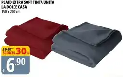 Tigros Plaid extra soft tinta unita LA DOLCE CASA offerta