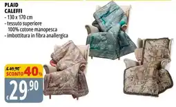 Tigros Plaid CALEFFI offerta
