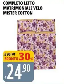Tigros Completo letto matrimoniale velo mister cotton offerta