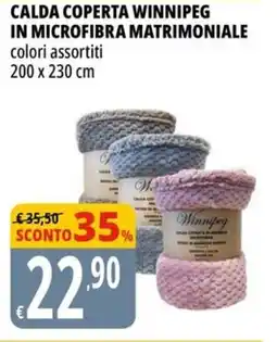 Tigros Calda coperta winnipeg in microfibra matrimoniale offerta