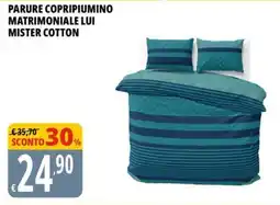 Tigros Parure copripiumino matrimoniale lui mister cotton offerta