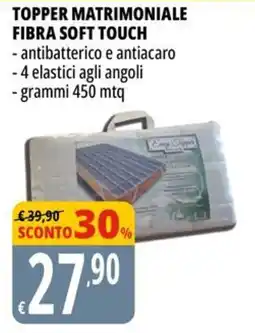 Tigros Topper matrimoniale fibra soft touch offerta