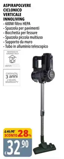 Tigros Aspirapolvere ciclonico verticale INNOLIVING offerta