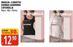 Tigros Maglia - canotta donna cashmere COTONELLA offerta