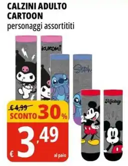 Tigros Calzini adulto cartoon offerta