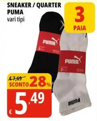 Tigros Sneaker/quarter PUMA offerta
