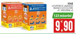 SpesAmica Sole lavatrice liquido bianco/colore 41 misurini x3 offerta