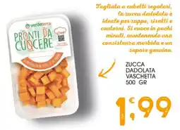 SpesAmica Verdeterra zucca dadolata vaschetta offerta