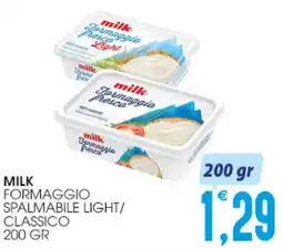 SpesAmica Milk formaggio spalmabile light/ classico offerta