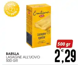 SpesAmica Barilla lasagne all'uovo offerta