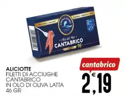 SpesAmica Aliciotte filetti di acciughe cantabrico in olo di oliva latta offerta