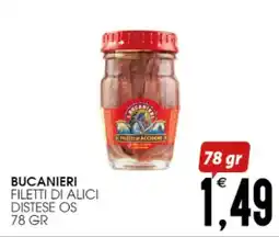 SpesAmica Bucanieri filetti di alici distese os offerta