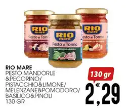 SpesAmica Rio mare pesto mandorle &pecorino/ pistacchio&limone/ melenzane&pomodoro/ basilico&pinoli offerta