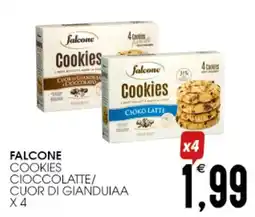 SpesAmica Falcone cookies cioccolatte/ cuor di gianduiaa x4 offerta