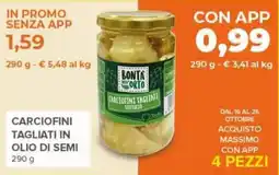 Todis Carciofini tagliati in olio di semi offerta